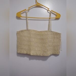 NWT a new day Yellow Crop Top Size L